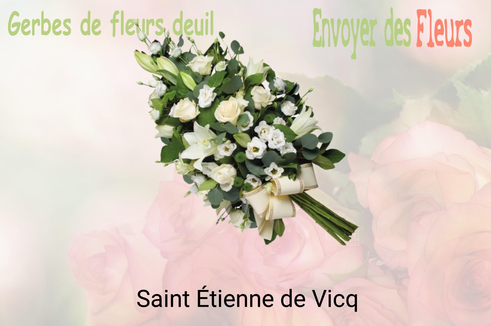 Gerbe de fleurs de deuil livrée à Saint-Étienne-de-Vicq